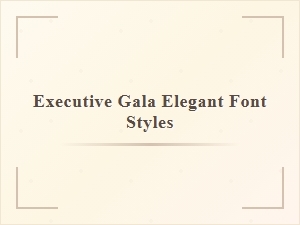 Elegant Font Styles for a Distinguished Executive Gala