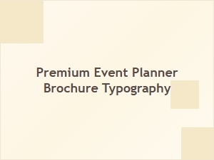 Typography for Premium Event Planning Brochures